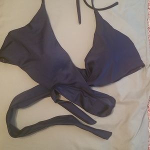 Blue bikini top